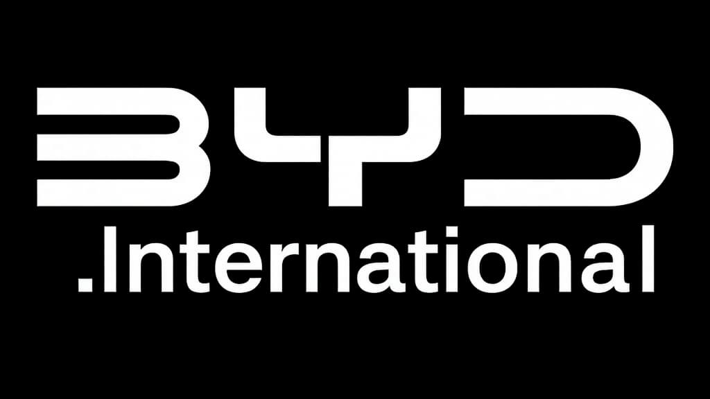 BYD International Car Dealership Directory logo, an electric plug with orange background